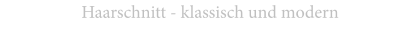Haarschnitt - klassisch und modern